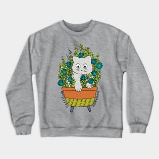 Cat in planter Crewneck Sweatshirt